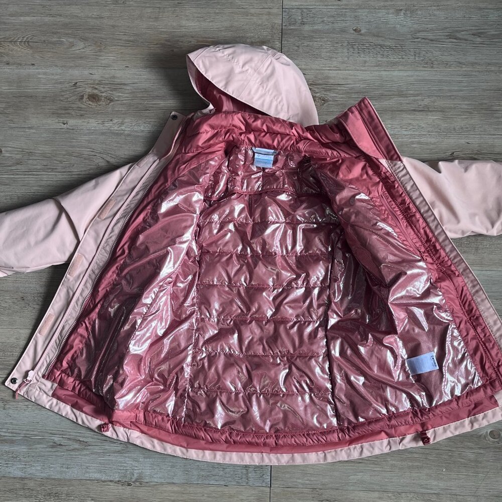 Columbia Whirlibird Interchange 3-in-1 Jacket with Omni Heat Peach Pink XS/Ski - Picture 4 of 10